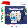 Integrated RCBO SPD 230V 63A Lightning Protection Residual Leakage MCB